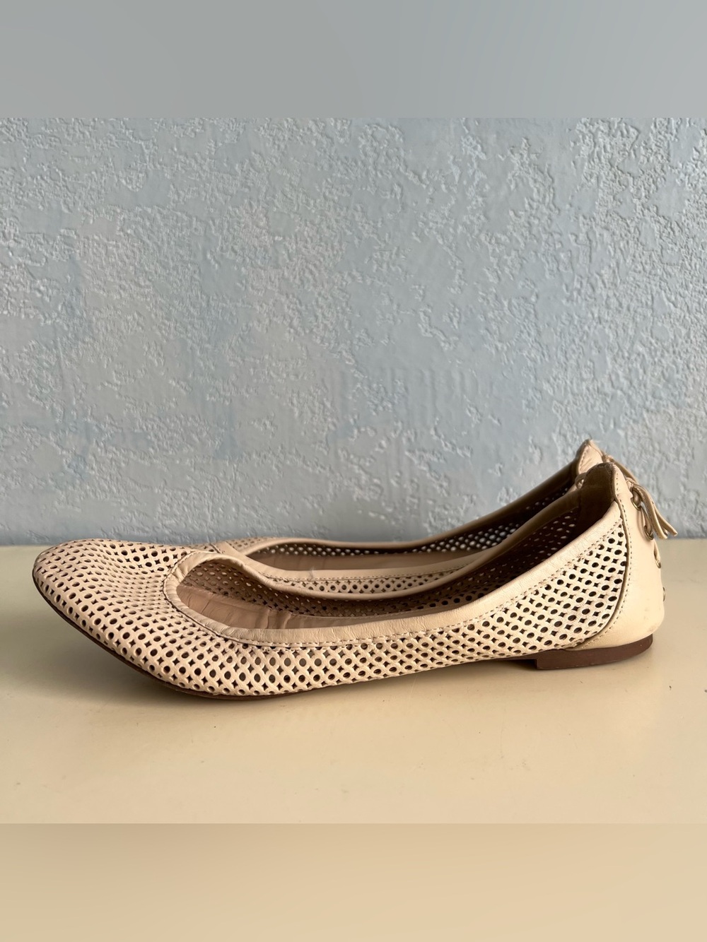 J.Crew Made In Italy Perforated Leather Ballet Flats Size 8